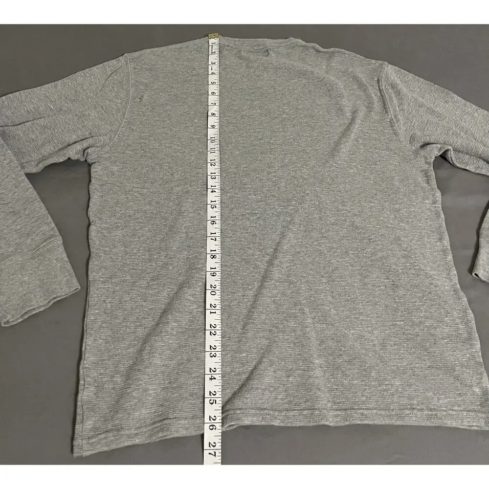 Polo Ralph Lauren Mens XL Gray Waffle Knit Crewneck Cotton Logo Sweater